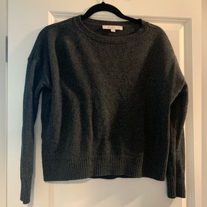 Loft charcoal grey drop shoulder sweater size medium